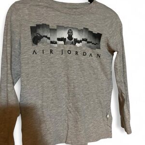 Air Jordan Gray Long Sleeve Shirt